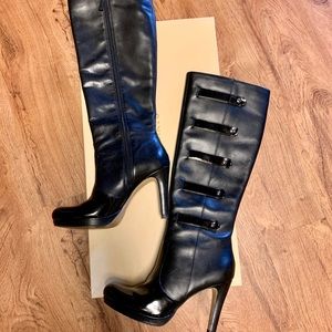 Franco sarto black platform boots